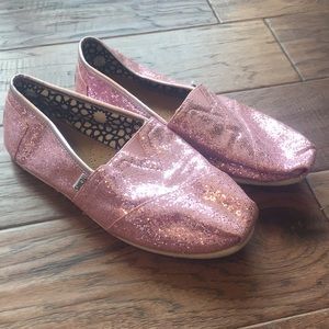 Glitter pink Toms